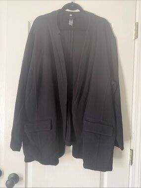 Zuda Black Open-Front Women's Blazer Jacket and Pants Size 4X